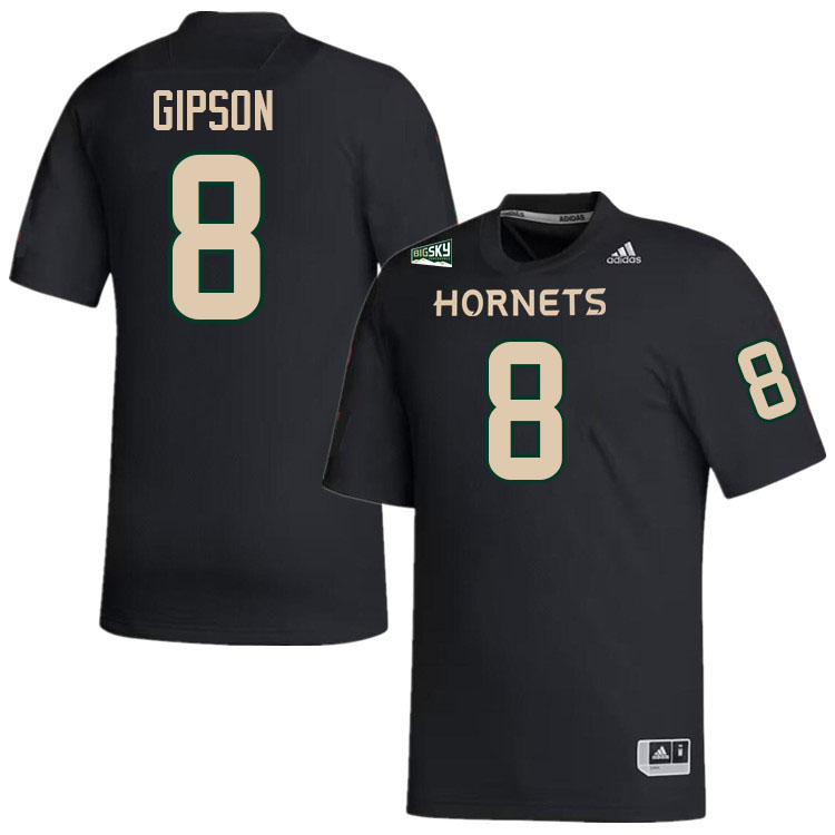 Sacramento State Hornets #8 Jared Gipson College Football Jerseys Stitched Sale-Black